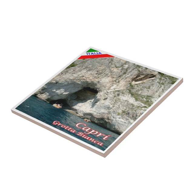 CMP124 CAPRI, The White Grotto, Italy, Tile (Side)