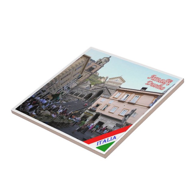 CMP141 AMALFI, Duomo Square, Italy, Tile (Side)