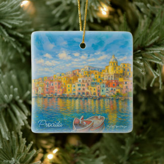 CMPa01 PROCIDA, MARINA GRANDE, Ceramic Ornament
