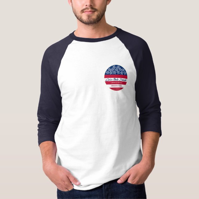 CMS 3/4 Sleeve Baseball Jersey for him T-Shirt (Front)