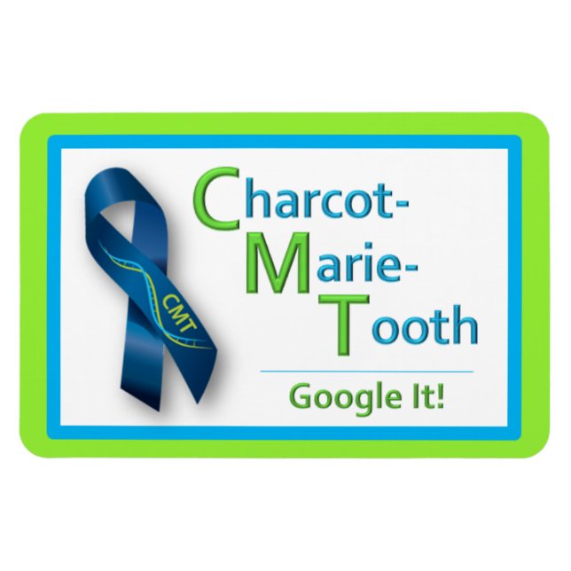 CMT Awareness Magnet (lime green) (Horizontal)