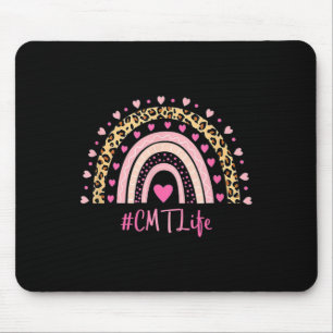 Cmt Nurse Leopard Print Boho Rainbow Nurse's Week Mouse Mat