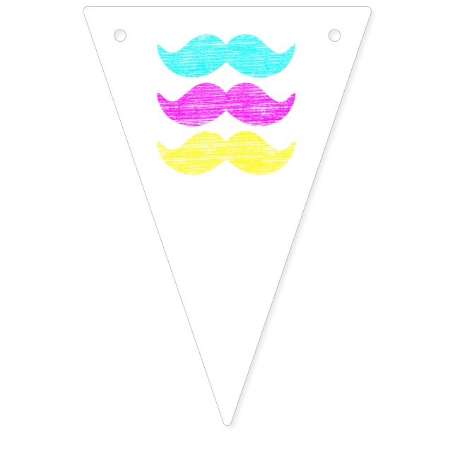 CMY Moustaches Bunting (First Flag)