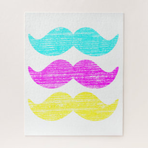 CMY Moustaches Jigsaw Puzzle