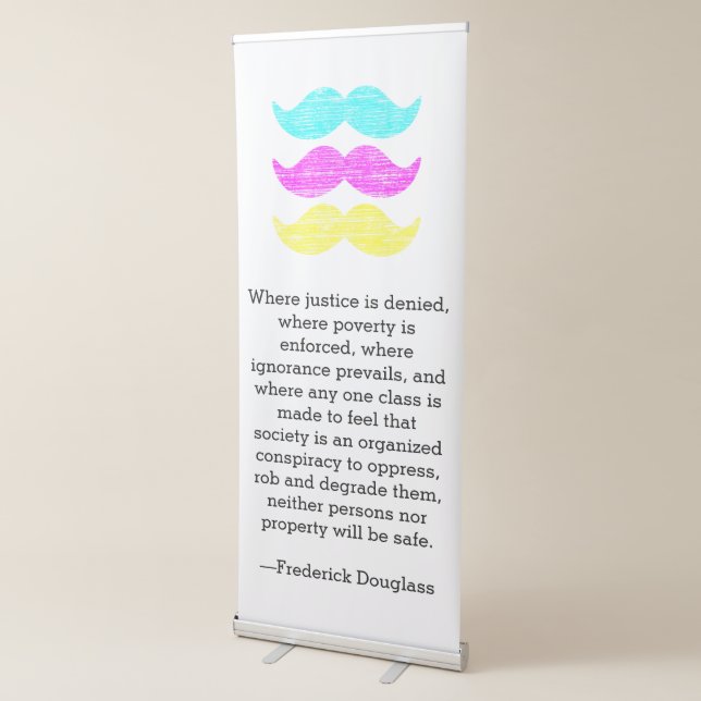 CMY Moustaches Letter Press Retractable Banner (3/4)