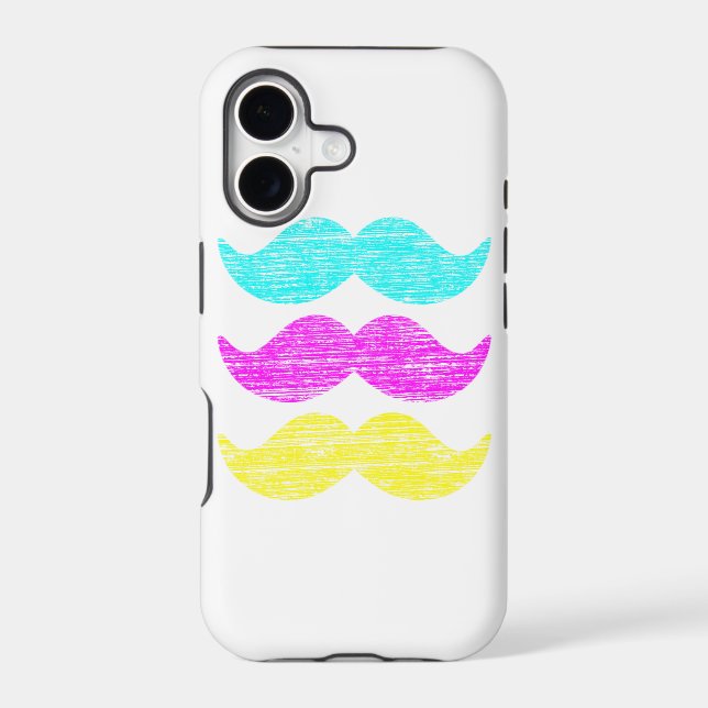 CMY Moustaches (letterpress style) (Back)