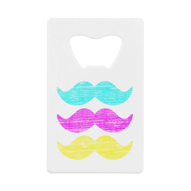 CMY Moustaches (letterpress style) (Front)