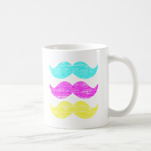 CMY Moustaches (letterpress style) Coffee Mug