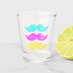 CMY Moustaches Shot Glass