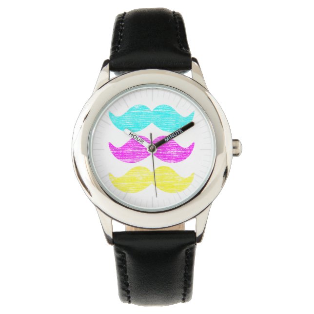 CMY Moustaches Watch (Front)