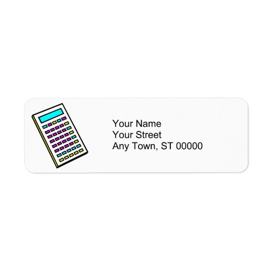 CMYK Calculator Retro Graphic Return Address Label