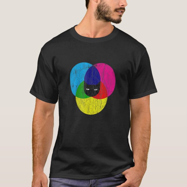 CMYK Cat Designer T-Shirt (Front)