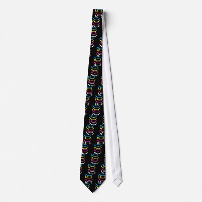 cmyk darwin fishes tie (Front)