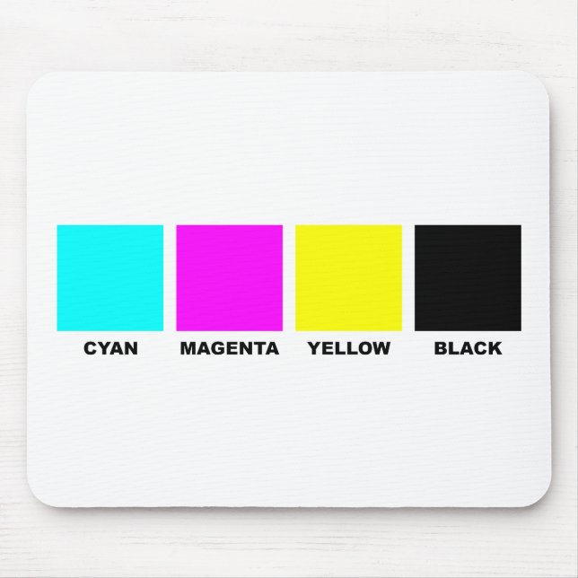 CMYK Four Colour Process Model Mouse Mat (Front)