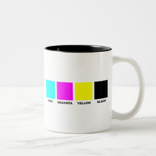 CMYK Four Colour Process Model Two-Tone Coffee Mug