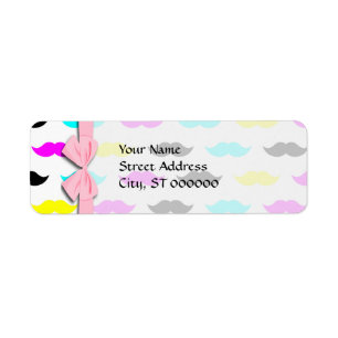 CMYK hipster moustache pattern