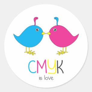 cmyk is love sticker