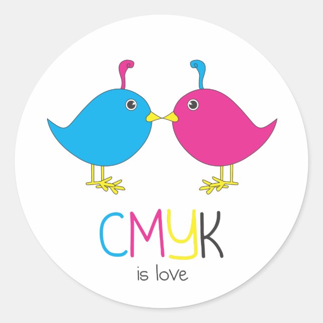 cmyk is love sticker (Front)