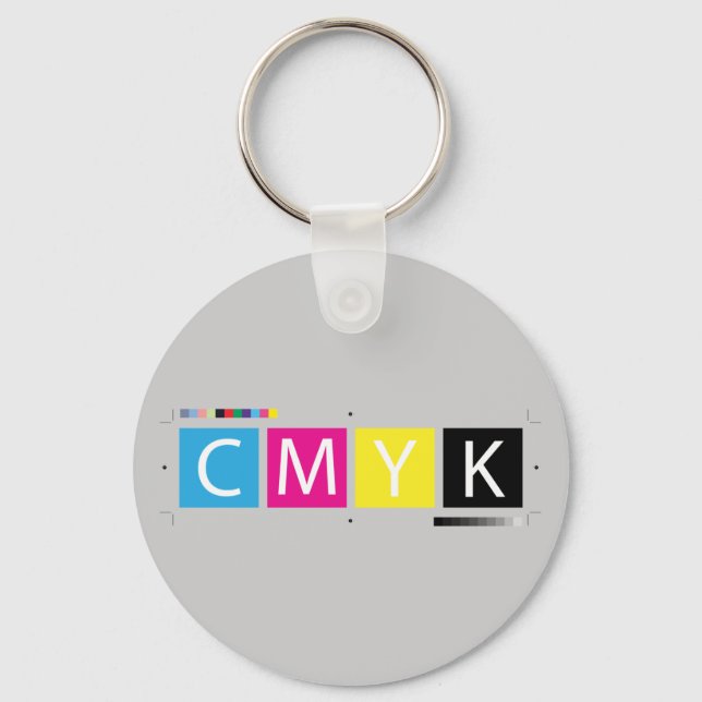 CMYK Pre-Press Colors Key Ring (Front)