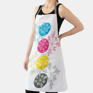 CMYK Snowflakes Apron