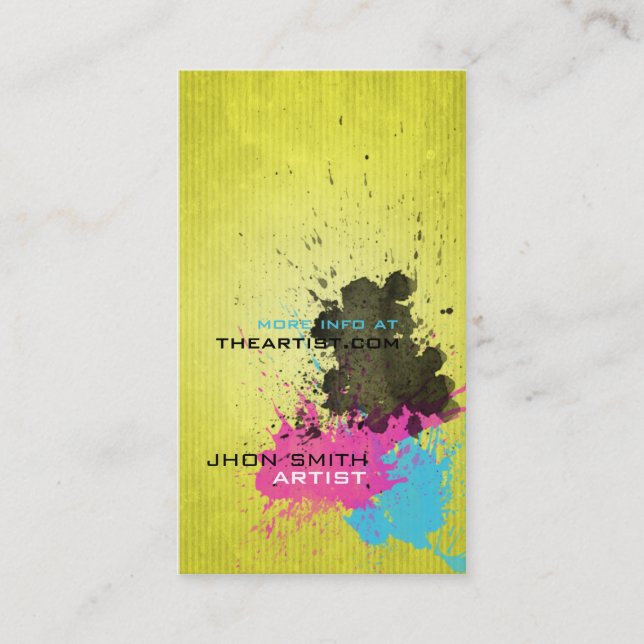 CMYK Splash Business Card (Front)