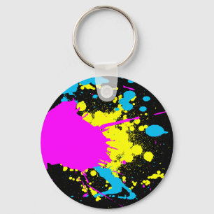 CMYK Splash Key Ring