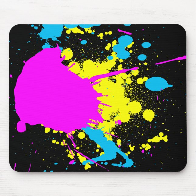 CMYK Splash Mouse Mat (Front)