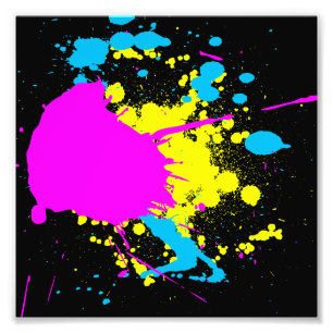 CMYK Splash Photo Print