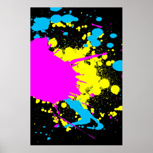 CMYK Splash Poster