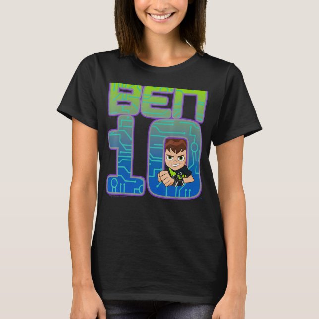 CN Ben 10 Simple Portrait Logo T-Shirt (Front)