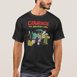 CN Courage The Cowardly Dog Group Shot Logo T-Shirt