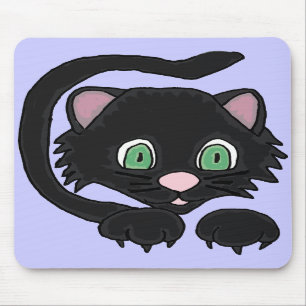 CN- Funny Black Cat Mousepad