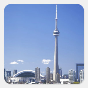 CN Tower and buildings in Toronto, Ontario, Canada Square Sticker