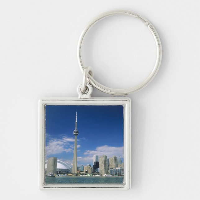 CN Tower and Skydome in Toronto, Ontario, Key Ring (Front)