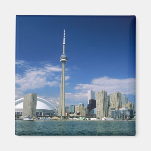 Image of CN Tower and Skydome in Toronto, Ontario, Magnet
