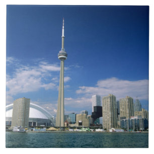 CN Tower and Skydome in Toronto, Ontario, Tile