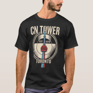 CN Tower Toronto Canada Vintage Travel Poster Retr T-Shirt