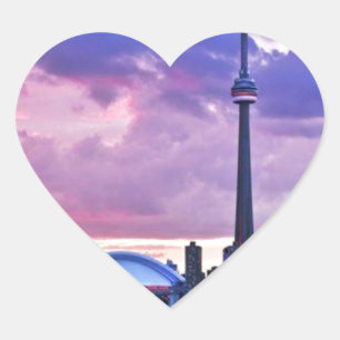 CN Tower : View from Centre Island Toronto Heart Sticker