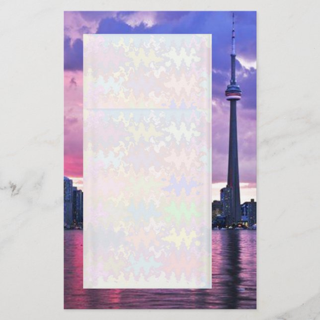 CN Tower : View from Centre Island Toronto Stationery (Front)