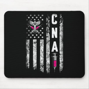 Cna - American Flag July 4th Certified Nurse Istan Mouse Mat