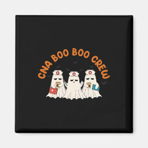 Cna Boo Boo Crew Nurse Retro Funny Ghost Halloween Magnet