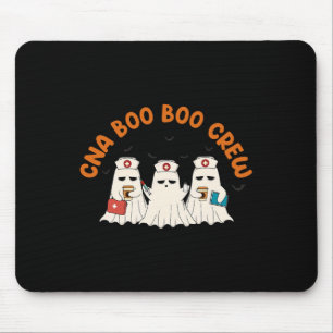Cna Boo Boo Crew Nurse Retro Funny Ghost Halloween Mouse Mat