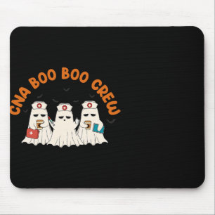 Cna Boo Boo Crew Nurse Retro Funny Ghost Halloween Mouse Mat
