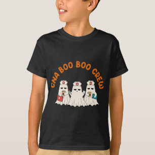 Cna Boo Boo Crew Nurse Retro Funny Ghost Halloween T-Shirt
