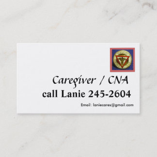 CNA / Caregiver  business card template