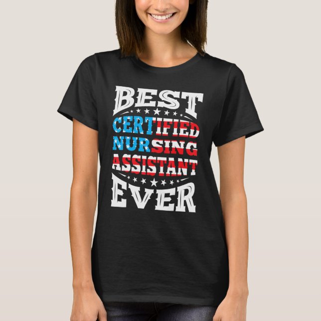 Cna Certified Nursing Assistant 4th Fourth Of July T-Shirt (Front)