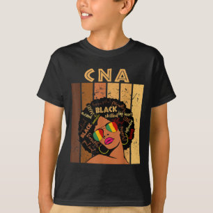 CNA Certified Nursing Assistant Afro Black History T-Shirt