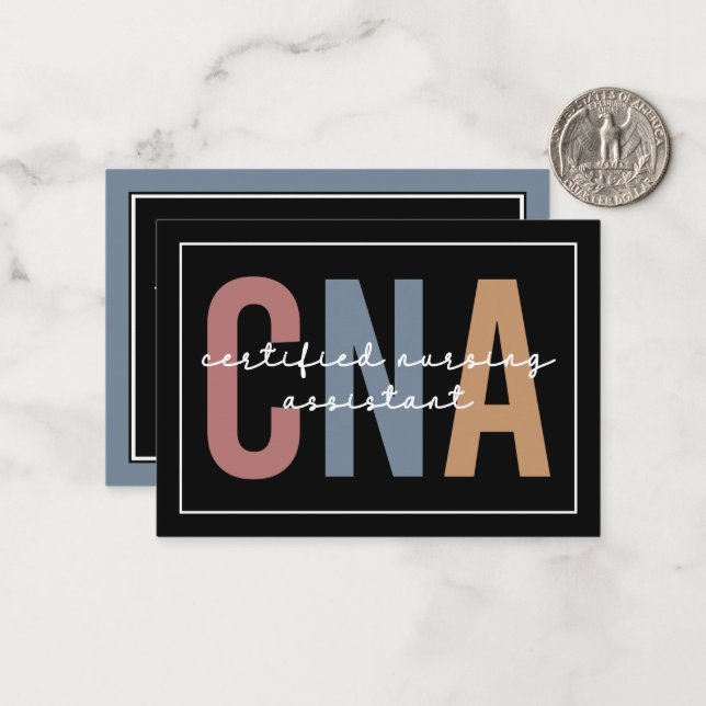 CNA Certified Nursing Assistant Appreciation Card (Front/Back In Situ)