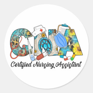 CNA Certified Nursing Assistant Classic Round Sticker