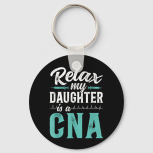 Cna Certified Nursing Istant Dad Funny Cna Father Key Ring